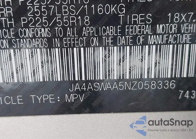 JA4ASWAA5NZ058336: 42757117