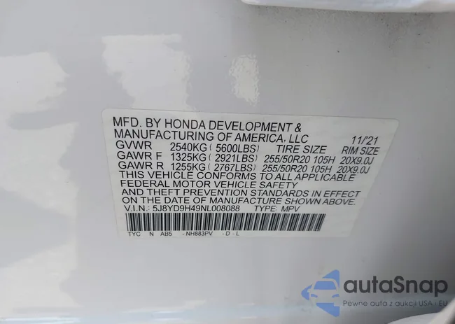 5J8YD9H49NL008088: 42757126