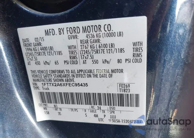 1FT7X2A6XFEC95435: 42757187