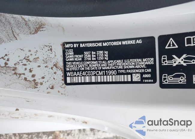 WBAAE4C03PCM11990: 42757293