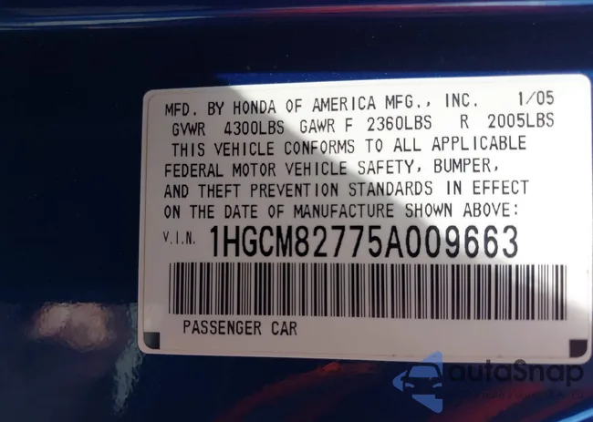 1HGCM82775A009663: 42757662