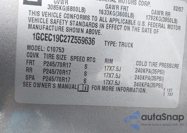 1GCEC19C27Z559636: 42756690