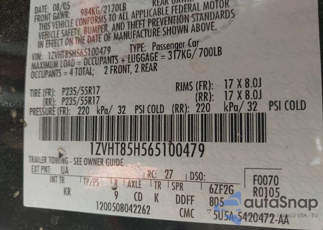 1ZVHT85H565100479: 42756766