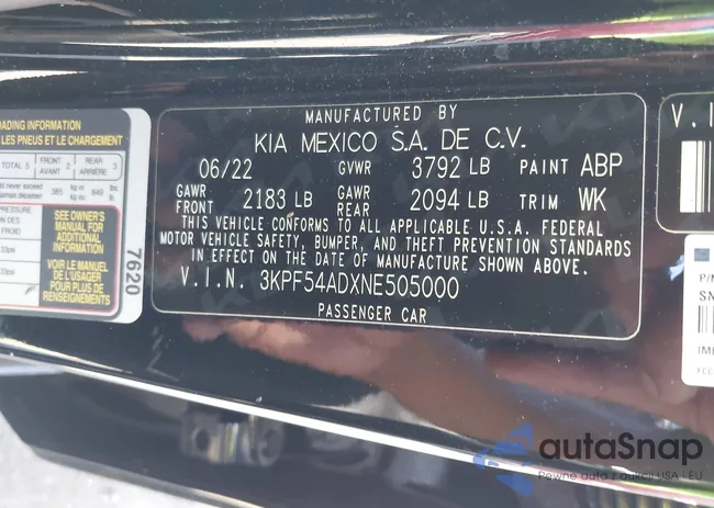 3KPF54ADXNE505000: 42756800