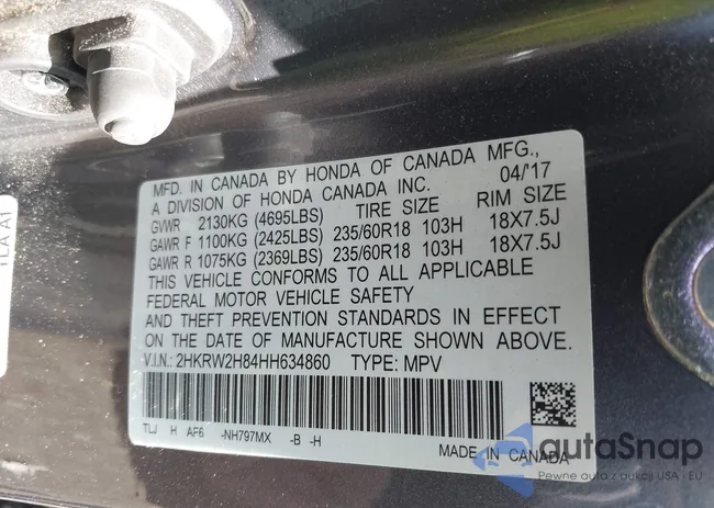 2HKRW2H84HH634860: 42756811