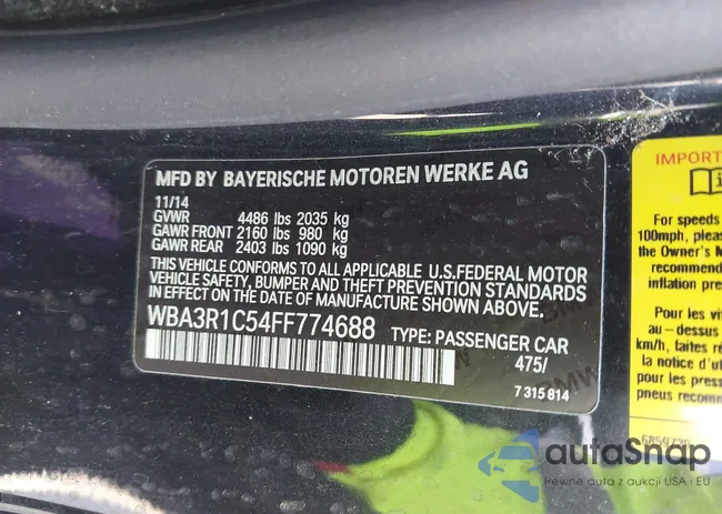 WBA3R1C54FF774688: 42756892