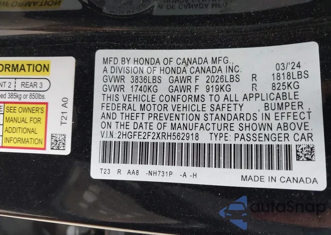 2HGFE2F2XRH562918: 42758227