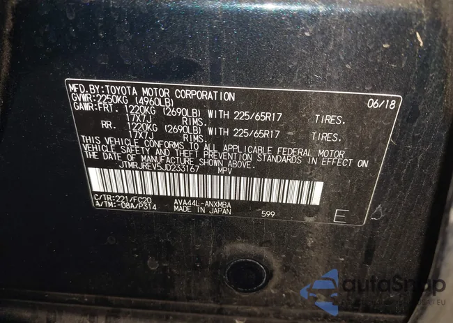 JTMRJREV5JD233167: 42758426