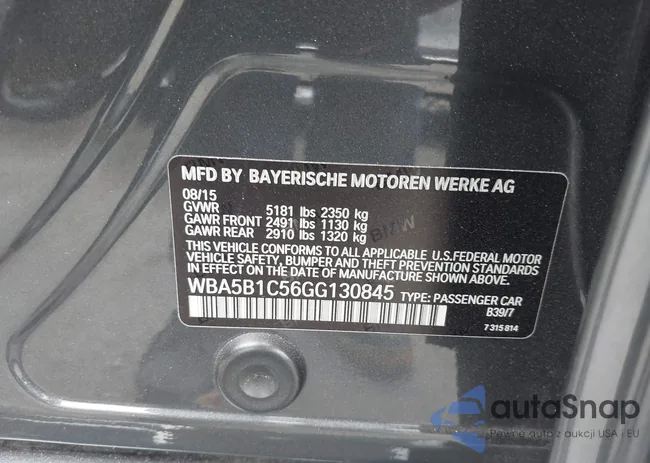 WBA5B1C56GG130845: 42758455