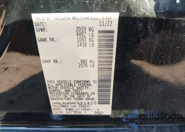 1N4BL4EW9PN331425: 42758463