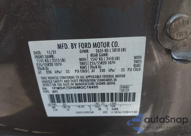 1FMSK7DH6MGC18495: 42758527