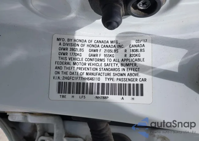 2HGFC1F77HH646110: 42757907