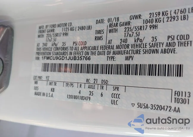 1FMCU9GD1JUB35766: 42758002