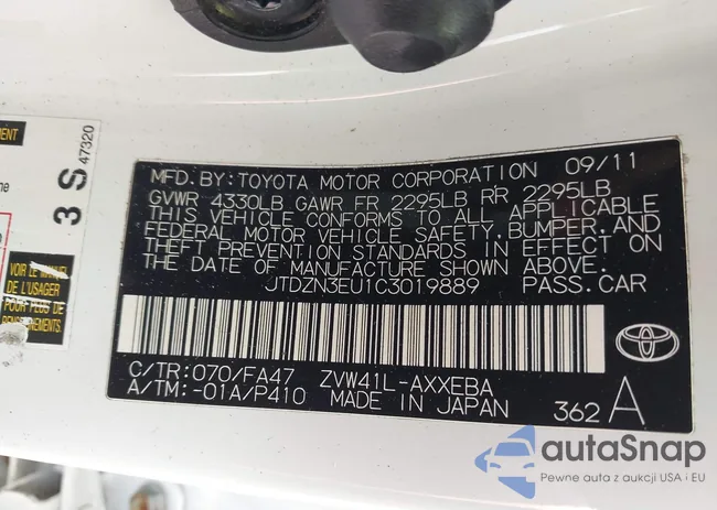 JTDZN3EU1C3019889: 42758016