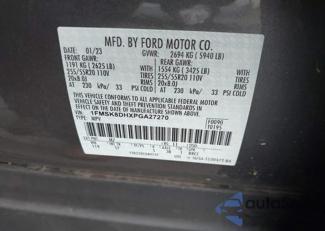 1FMSK8DHXPGA27270: 42759363