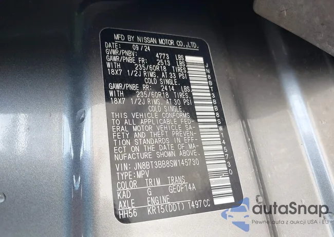 JN8BT3BB8SW145730: 42759463