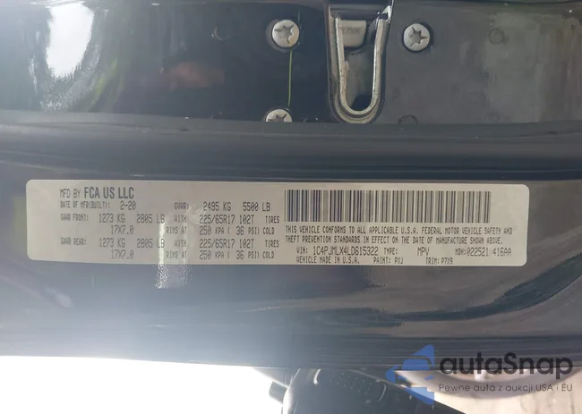 1C4PJMLX4LD615322: 42759540