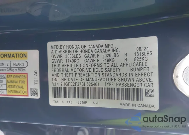 2HGFE2F27SH525461: 42759550