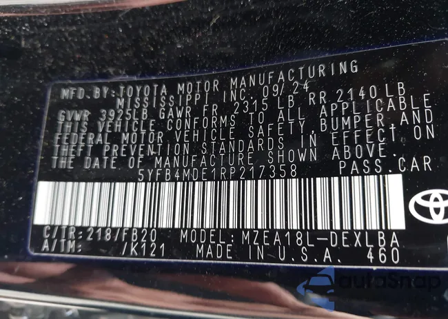 5YFB4MDE1RP217358: 42759627