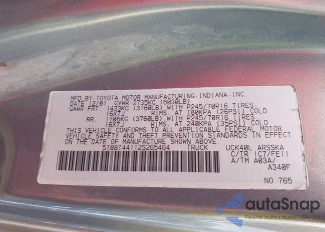 5TBBT44112S265464: 42758761