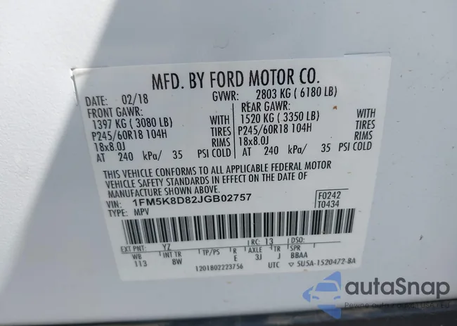 1FM5K8D82JGB02757: 42758804