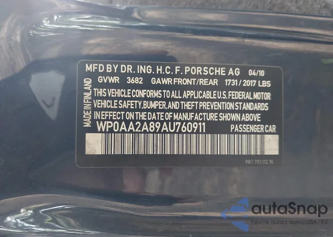 WP0AA2A89AU760911: 42758896