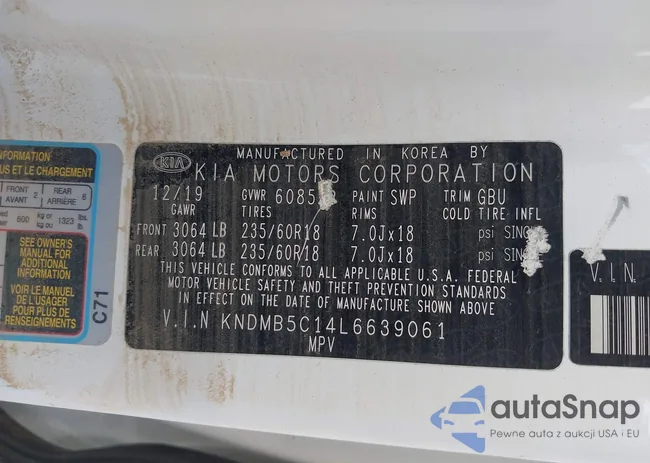 KNDMB5C14L6639061: 42760200