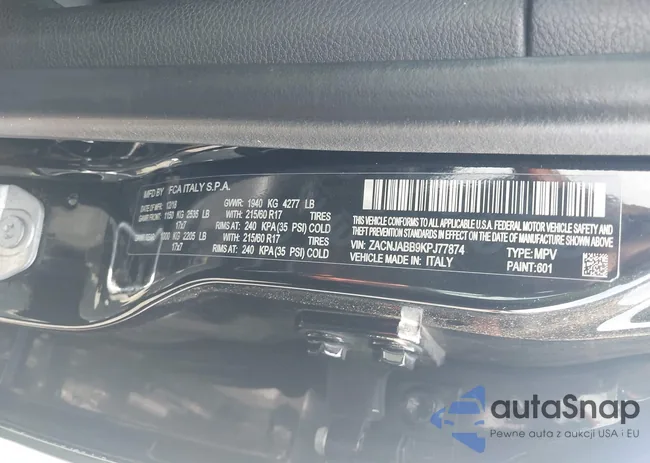 ZACNJABB9KPJ77874: 42760243