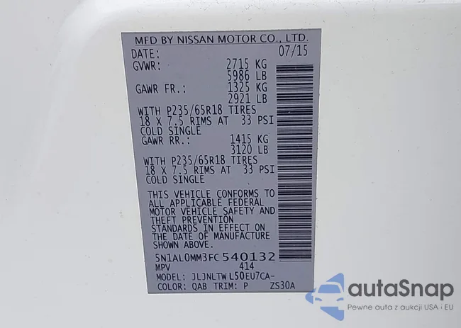 5N1AL0MM3FC540132: 42760442