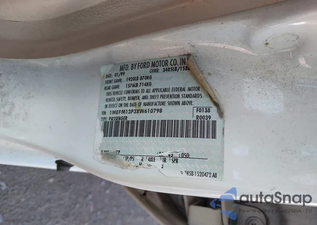 1MEFM13P3XW610798: 42759683