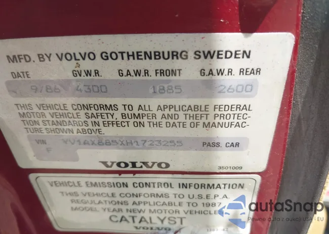 YV1AX885XH1723255: 42759702