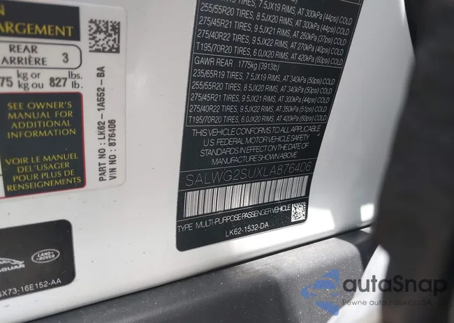 SALWG2SUXLA876406: 42759822