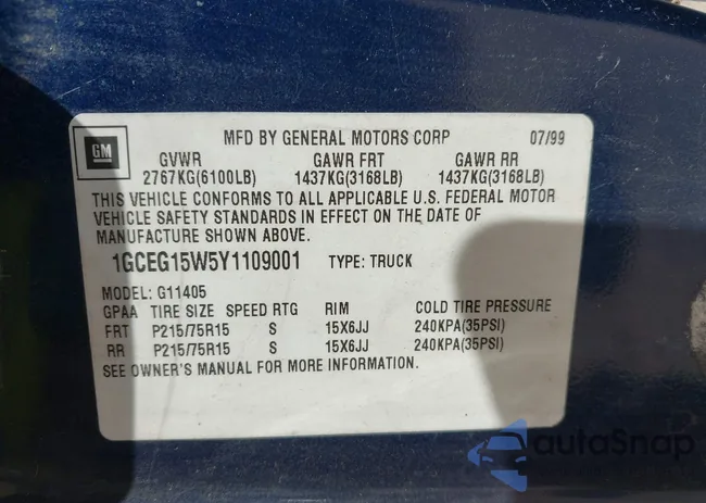 1GCEG15W5Y1109001: 42759949