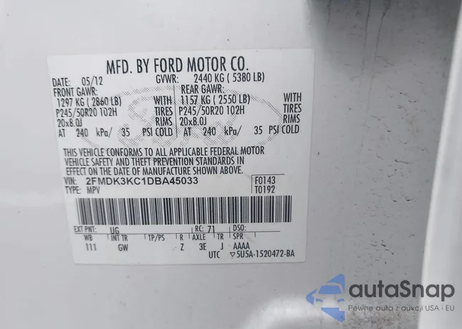 2FMDK3KC1DBA45033: 42759960