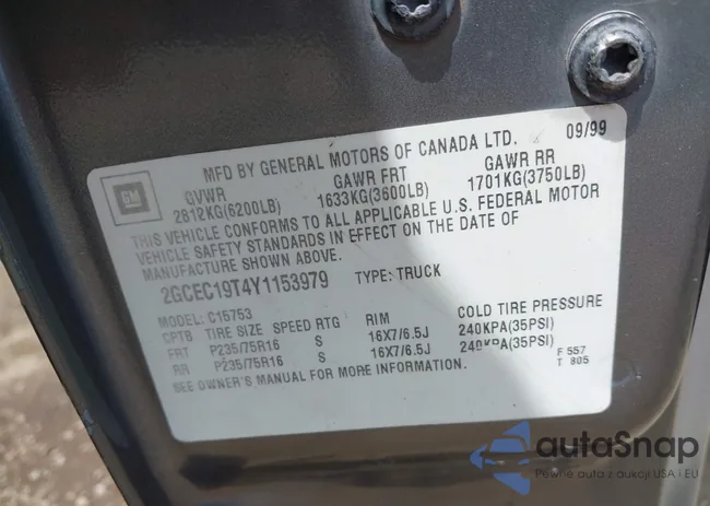 2GCEC19T4Y1153979: 42761088