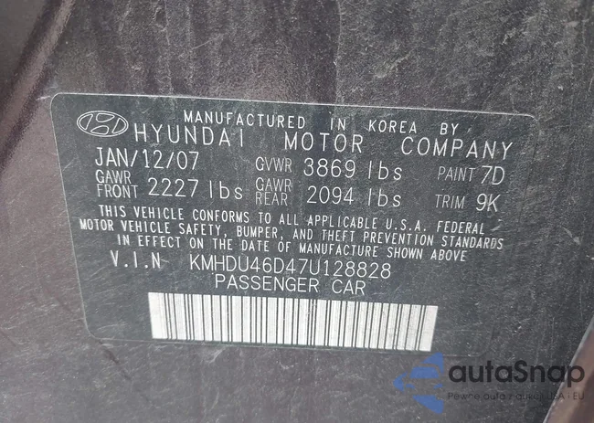 KMHDU46D47U128828: 42761177