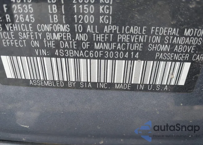 4S3BNAC60F3030414: 42761192