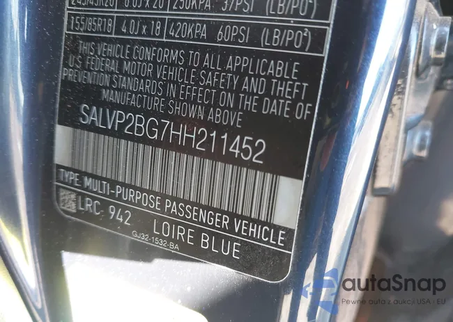 SALVP2BG7HH211452: 42761198