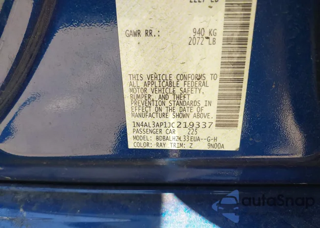 1N4AL3AP1JC219337: 42761242