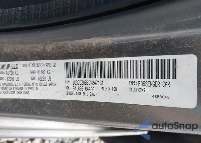 1C3CDZAB5CN247161: 42761395