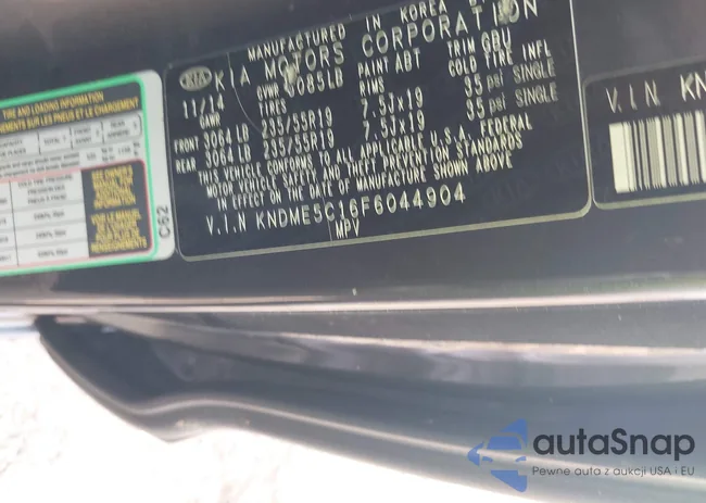 KNDME5C16F6044904: 42761434