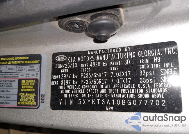 5XYKT3A10BG077702: 42761509