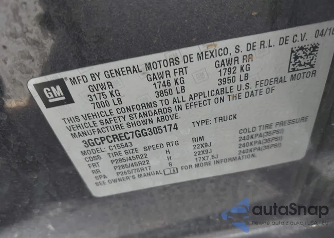 3GCPCREC7GG305174: 42761541