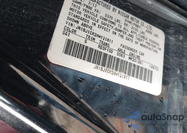 JN1BJ1CR2HW121811: 42761581