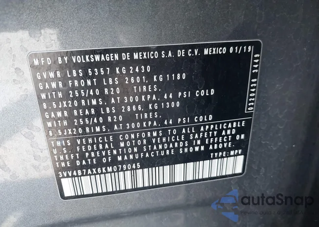 3VV4B7AX6KM079045: 42760741