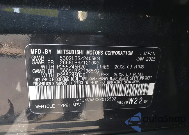 JA4J4VA8XSZ015592: 42760771