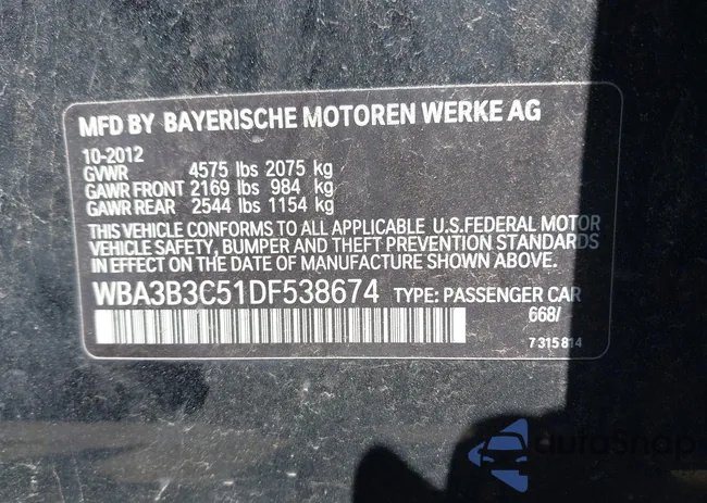 WBA3B3C51DF538674: 42760801