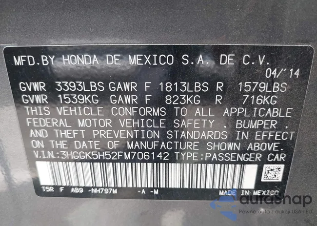 3HGGK5H52FM706142: 42760906