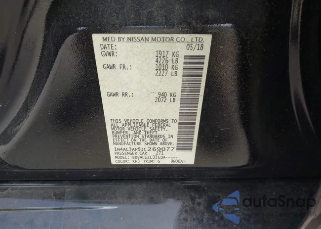 1N4AL3AP9JC269077: 42760924