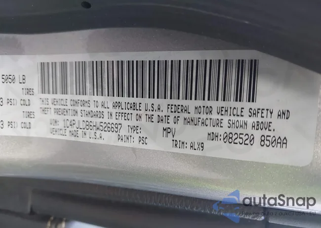 1C4PJLDB6HW526697: 42760984